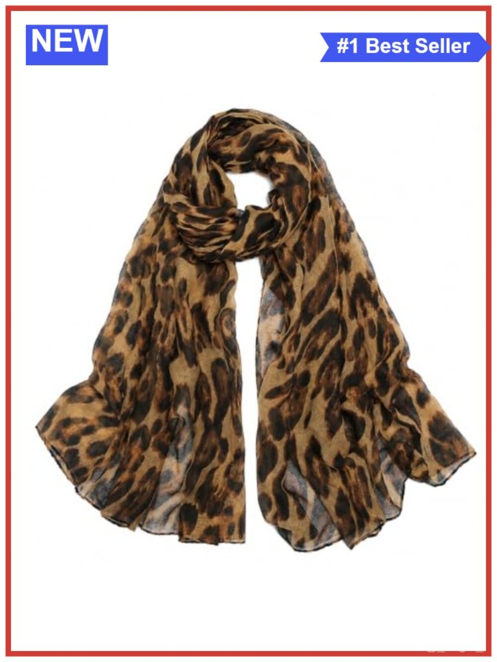Leopard Print Scarf Lightweight Sheer Wrap Shawl for Evening Dress